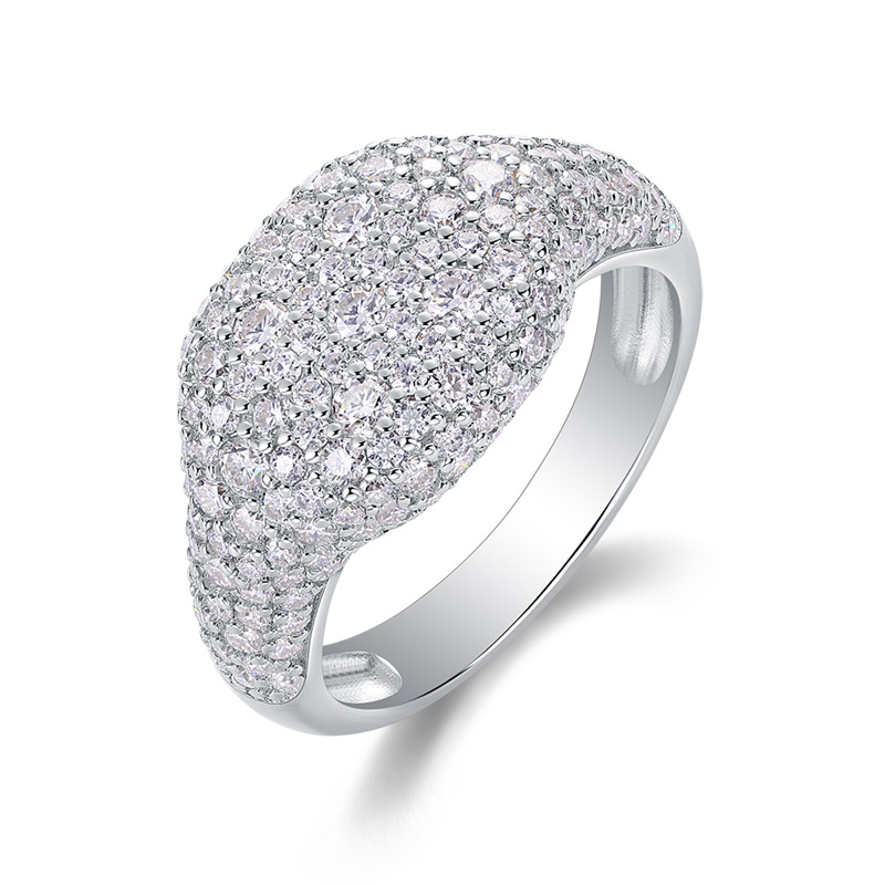Ring Fully Paved With Moissanite – wholesale moissanite rings