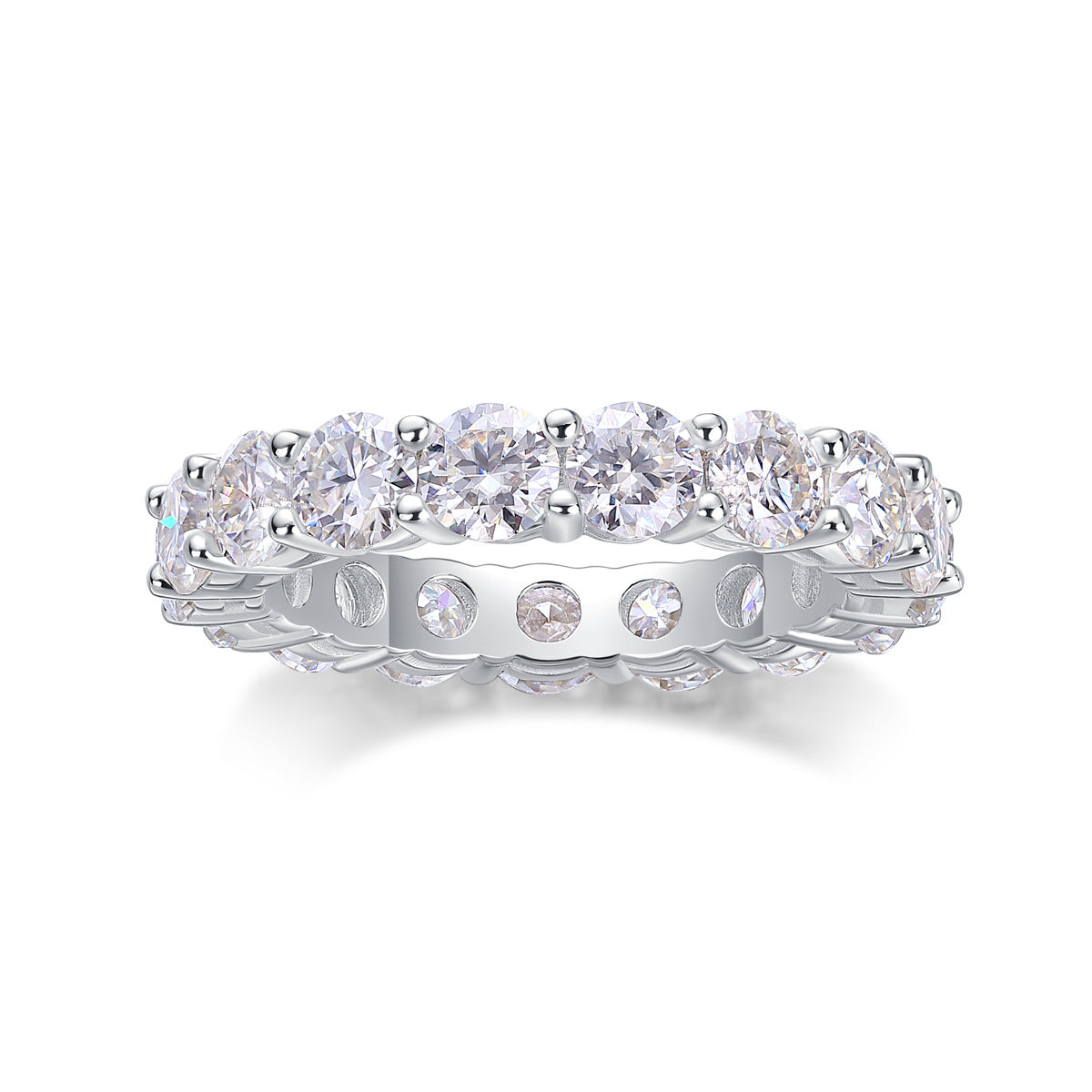 Ring Fully Set With Moissanite