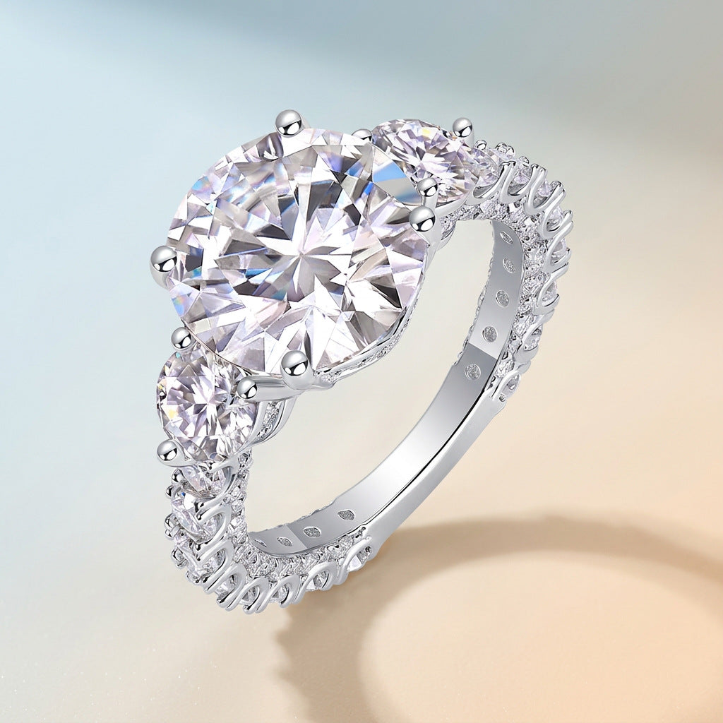 Ring with 5-Carat Moissanite