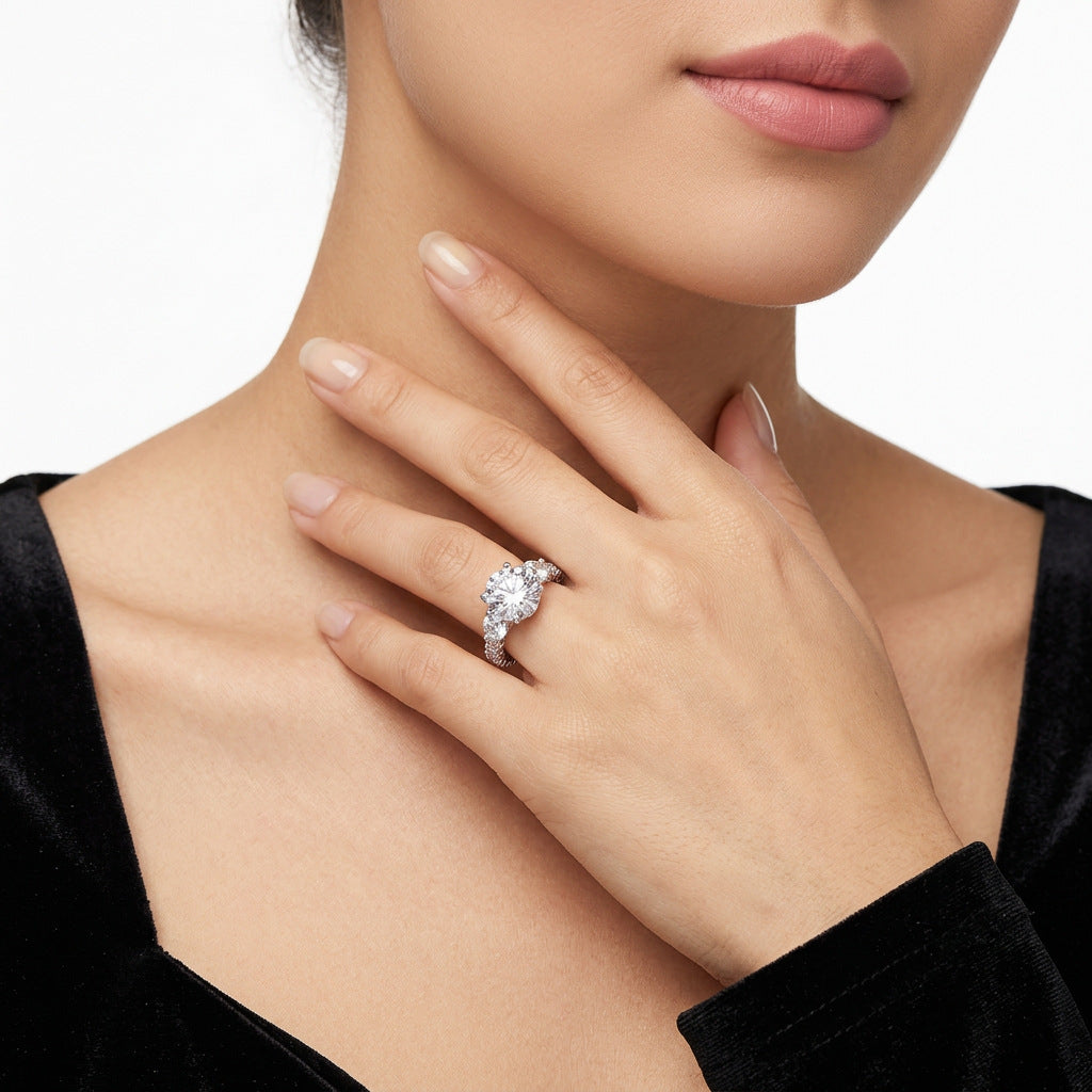 Ring with 5-Carat Moissanite – wholesale moissanite rings