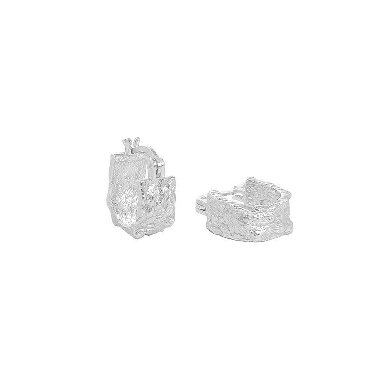 Organic Raw Rock Textured Stud Earrings – image 6