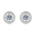 Round Bezel-Set Moissanite Studs