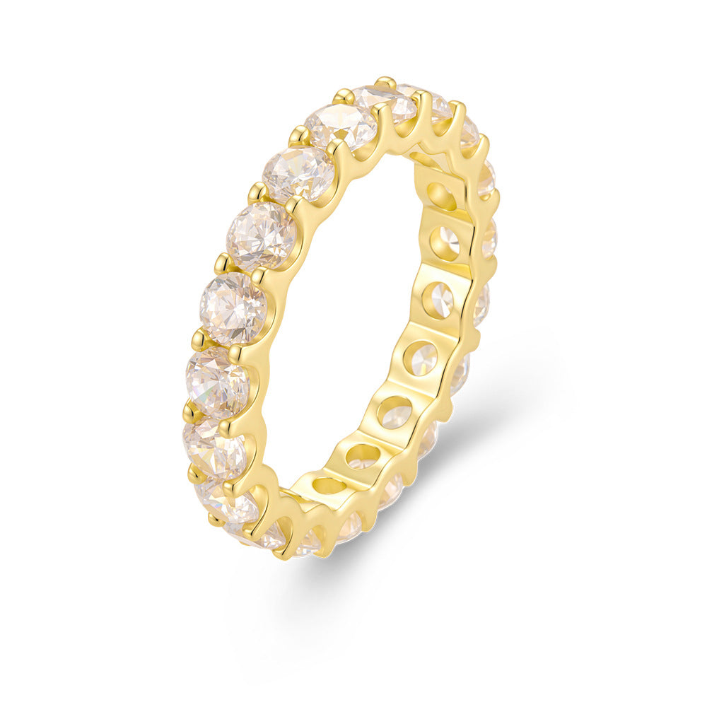 Round Cut CZ Eternity Band Ring – wholesale silver rings