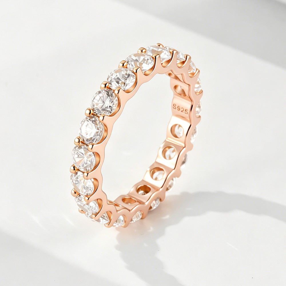 Round Cut CZ Eternity Band Ring – image 4