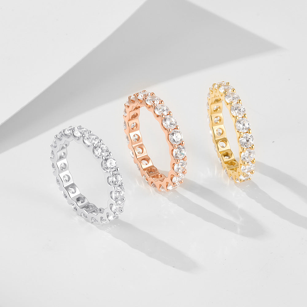 Round Cut CZ Eternity Band Ring – image 5