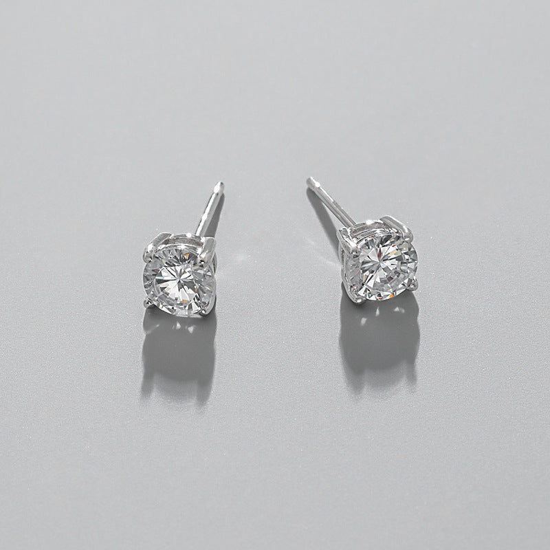 Round CZ Four-Prong Stud Earrings – stud earrings in bulk
