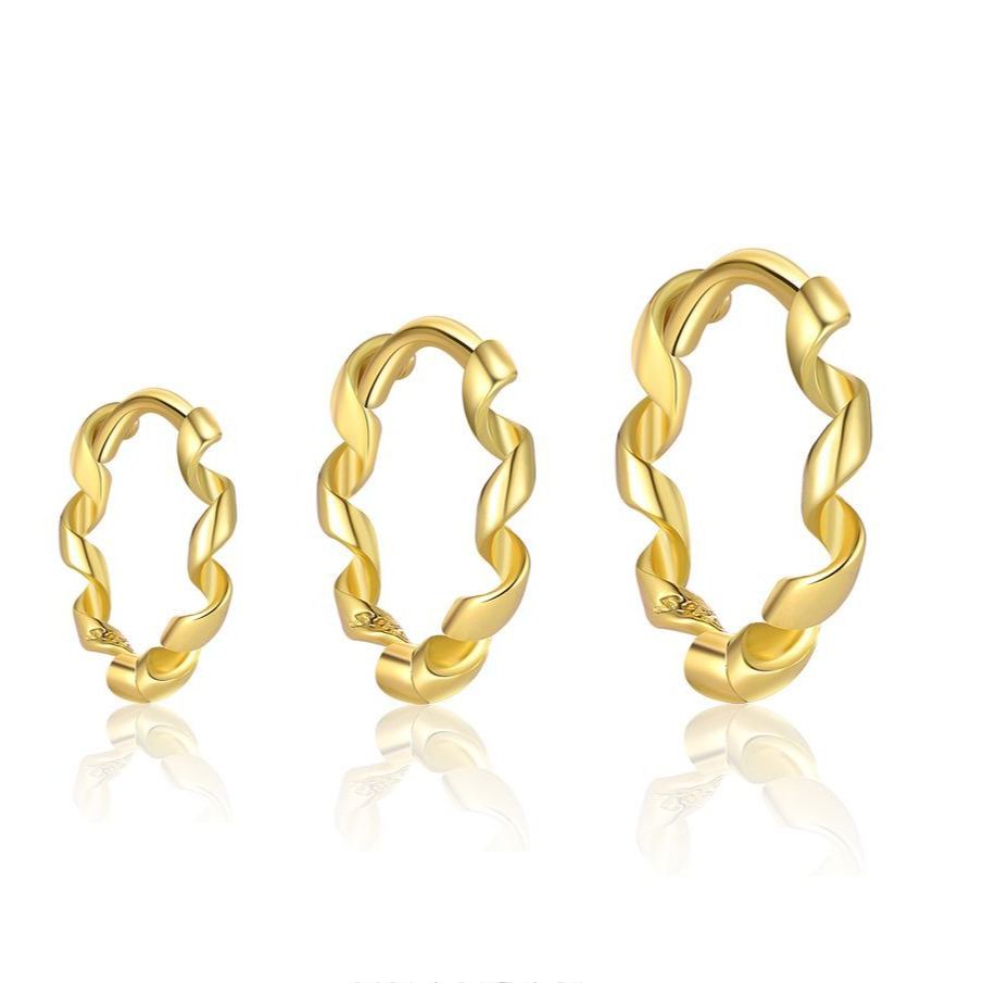 Round Hoop Earrings (A Pair)