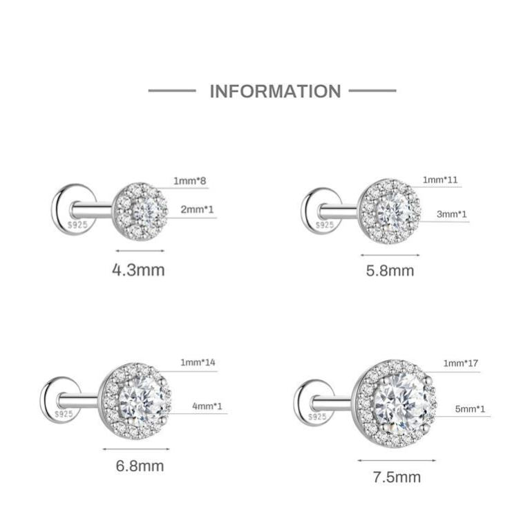 Round Moissanite Earrings