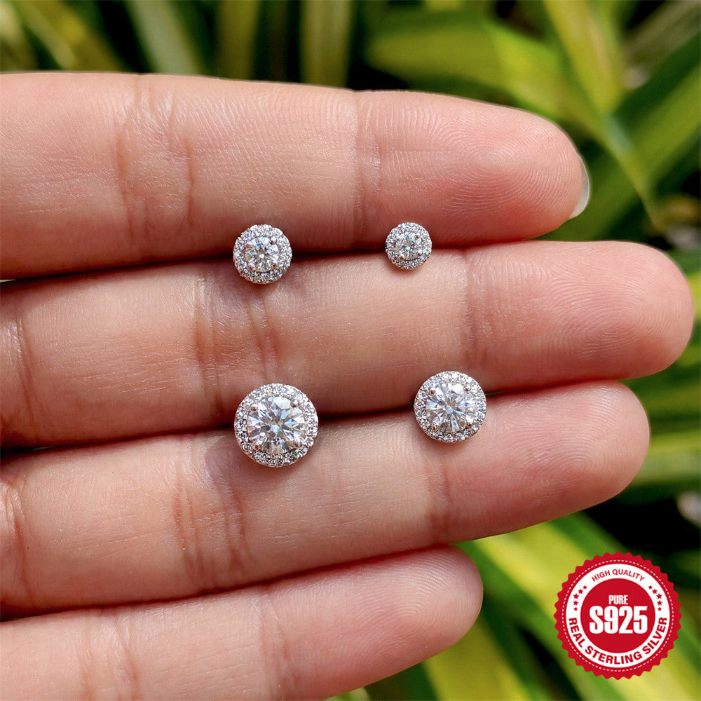 Round Moissanite Earrings – wholesale earrings in bulk