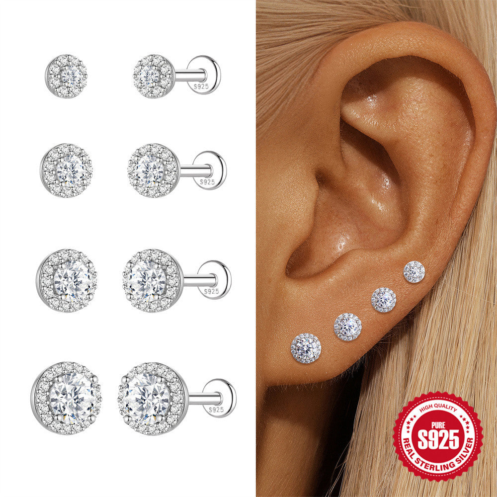 Round Moissanite Earrings – image 4