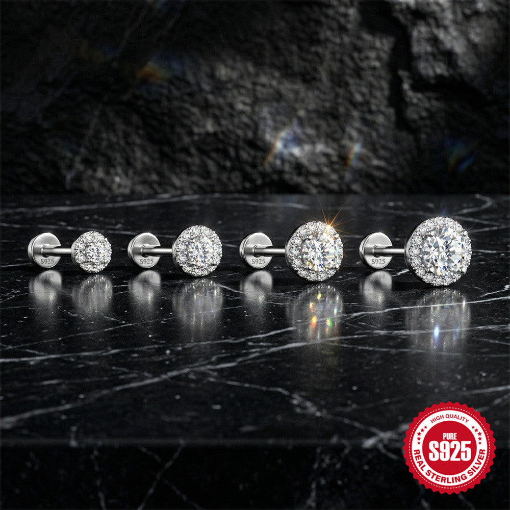 Round Moissanite Earrings – image 5