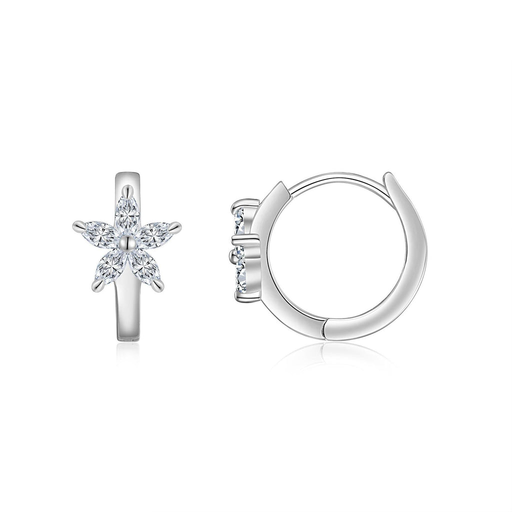 Round Moissanite Hoop Earrings – image 4