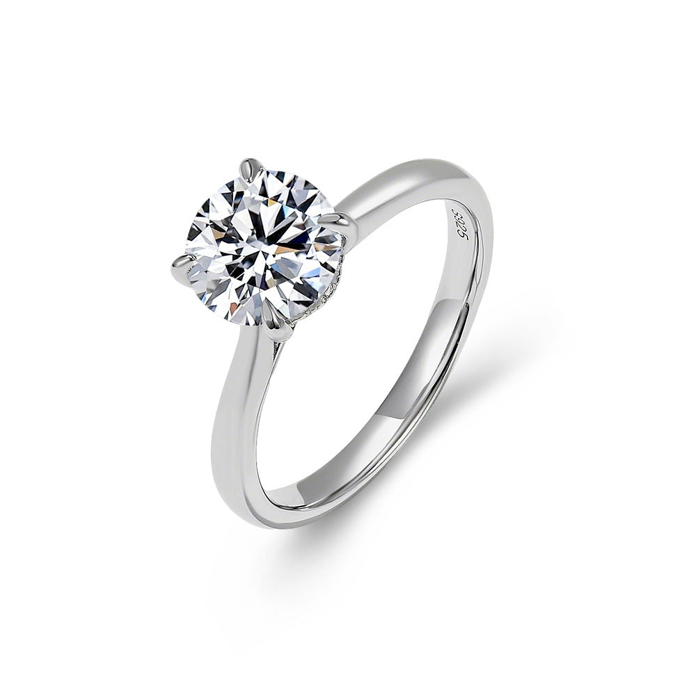 Classic Round Moissanite Solitaire Ring – wholesale moissanite rings