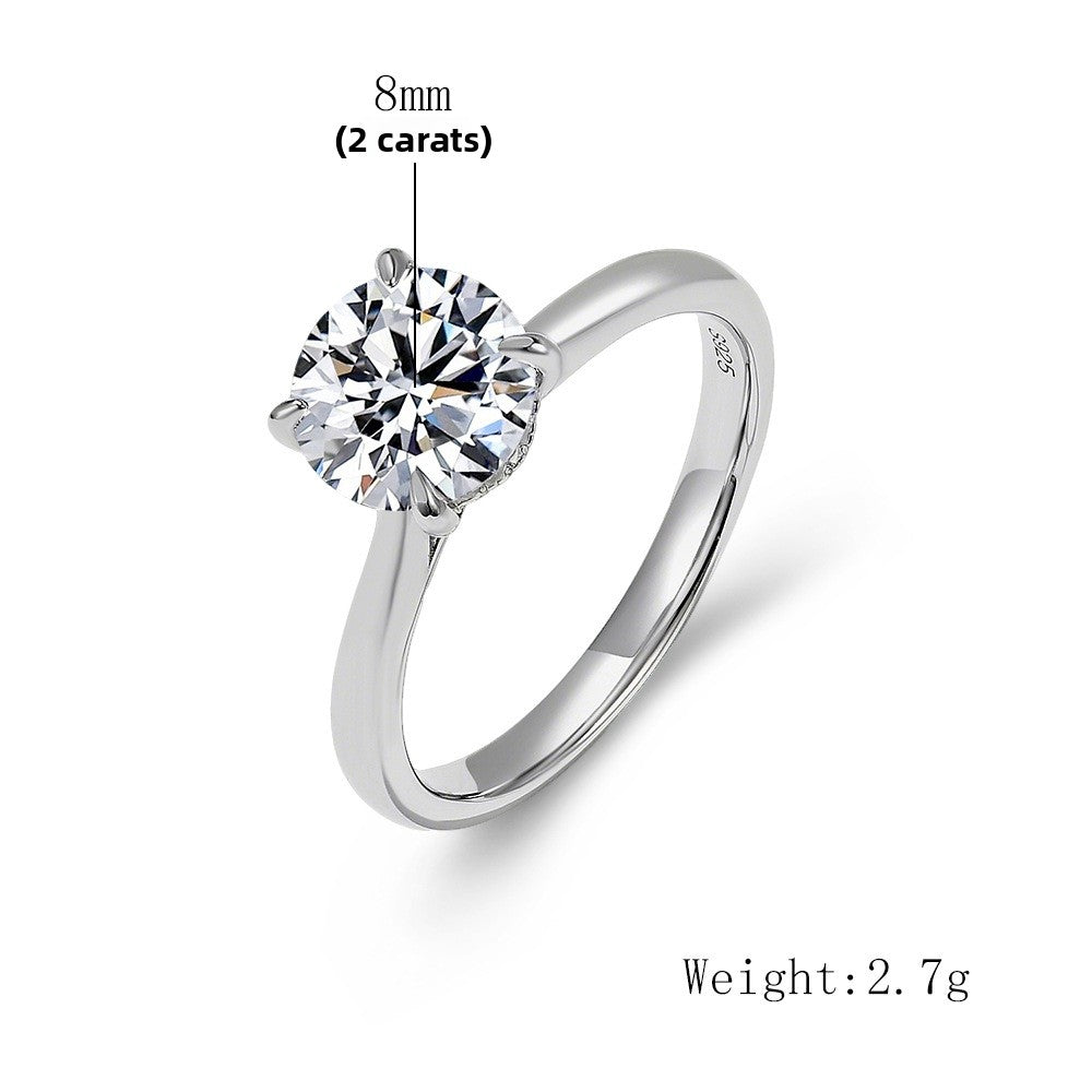 Classic Round Moissanite Solitaire Ring – image 6