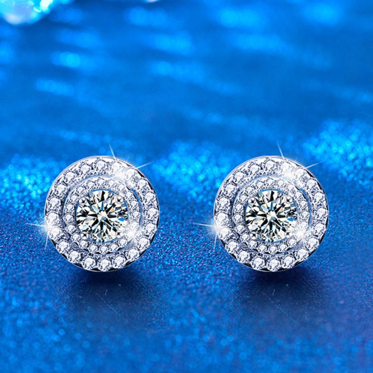 Round 4.5mm Moissanite Stud Earrings – wholesale moissanite jewelry