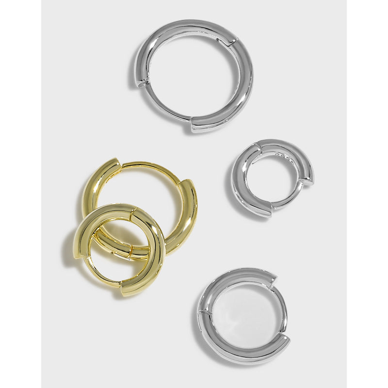 Minimalist Rounded Wide Hoop Earrings