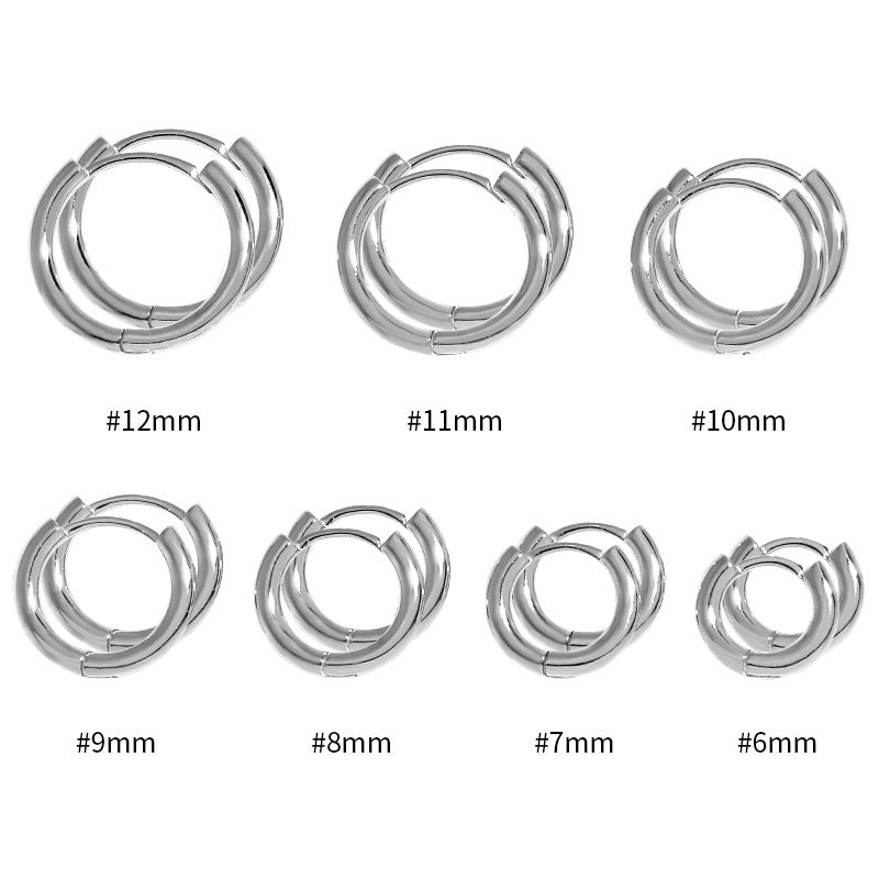 Minimalist Rounded Wide Hoop Earrings – image 6