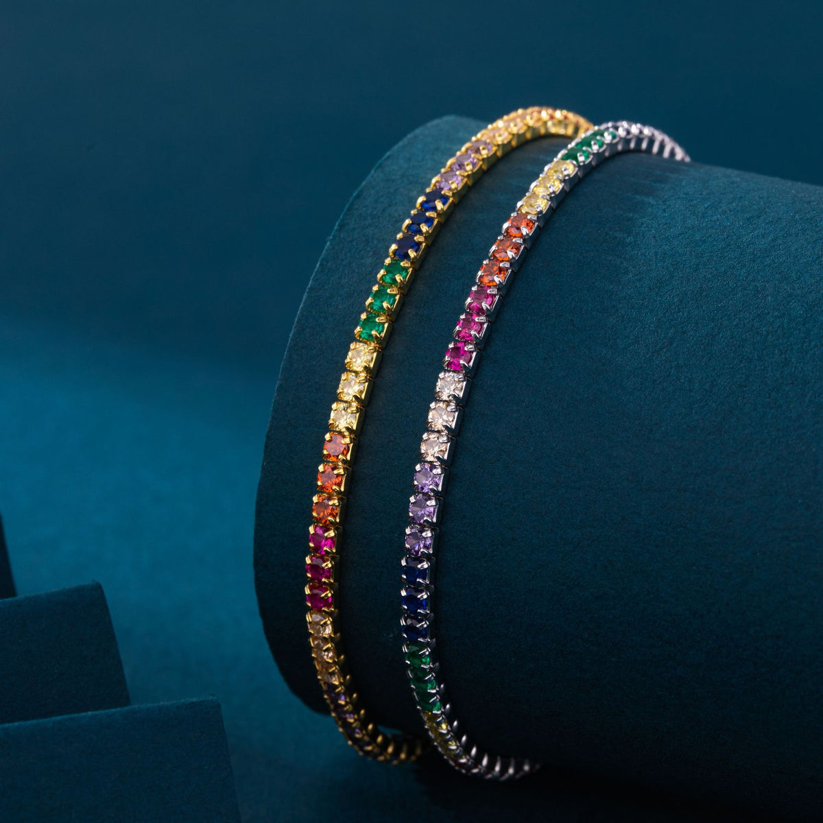 Colorful Zircon Tennis Bracelet