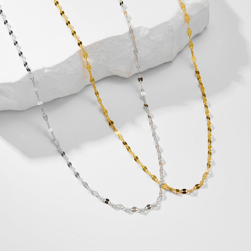 18K Gold Plating Tile Choker Necklace