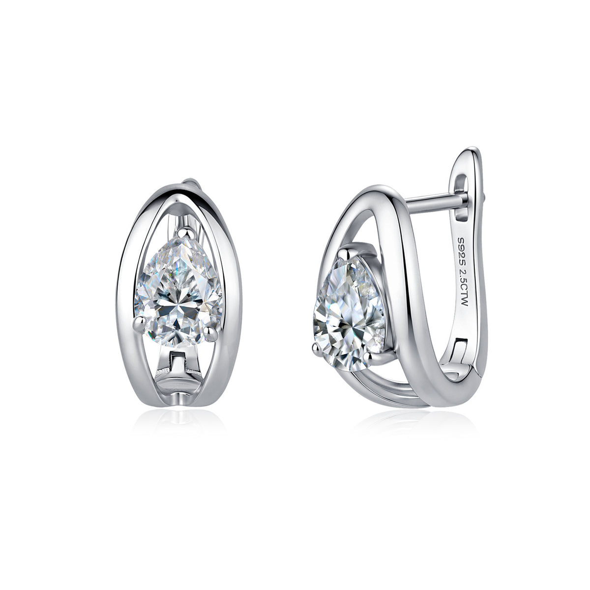 Pear-Shaped Moissanite Earrings – wholesale moissanite jewelry