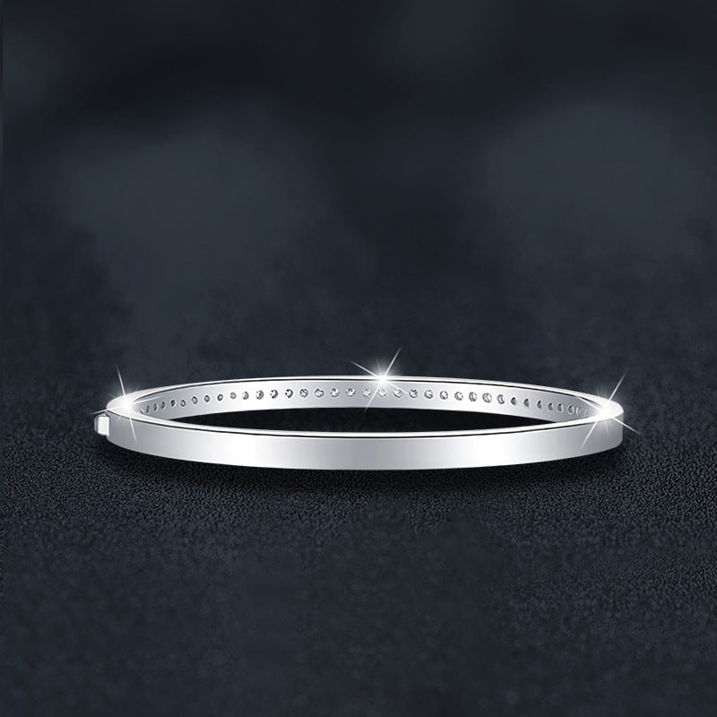 Slim Moissanite Starry Bangle – image 4