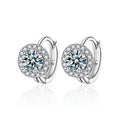 Moissanite Sunflower Stud Earrings