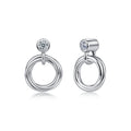 Three-Ring Hanging Moissanite Earrings – wholesale moissanite jewelry