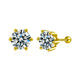 Golden / 4MM-(0.3ct*2)