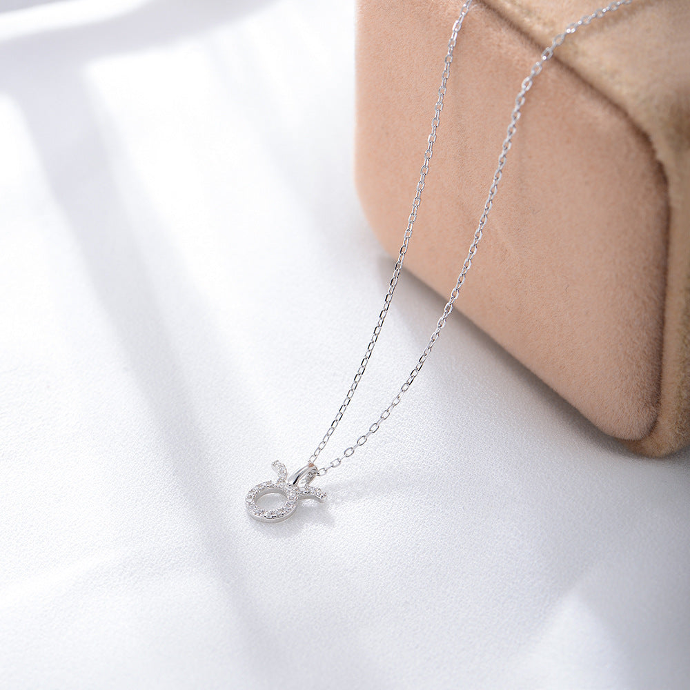 Zircon Inlaid Twelve Constellation Pendant Necklace – image 14
