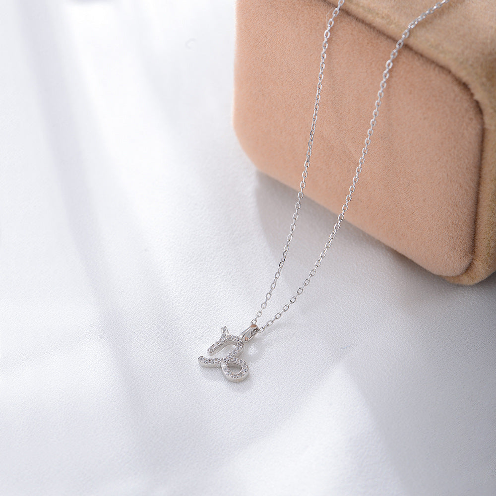 Zircon Inlaid Twelve Constellation Pendant Necklace – image 16