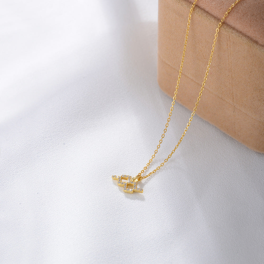 Zircon Inlaid Twelve Constellation Pendant Necklace – image 17