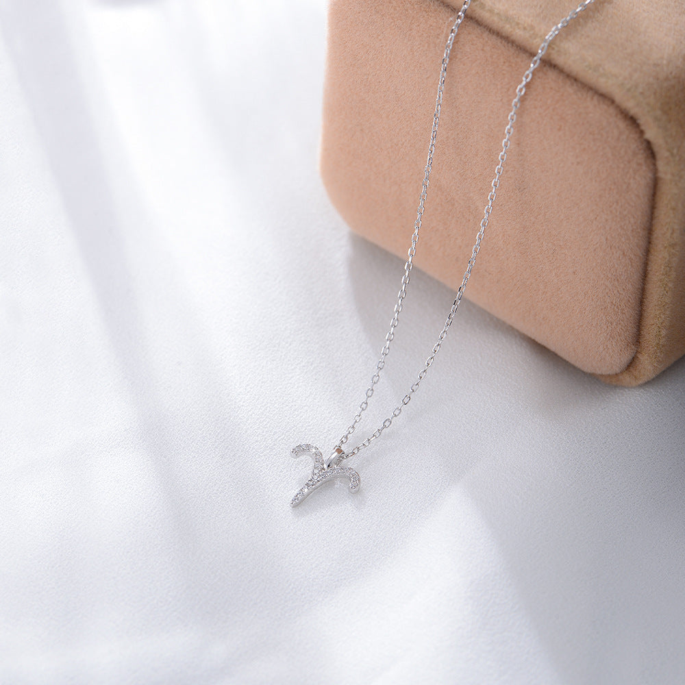 Zircon Inlaid Twelve Constellation Pendant Necklace – image 22