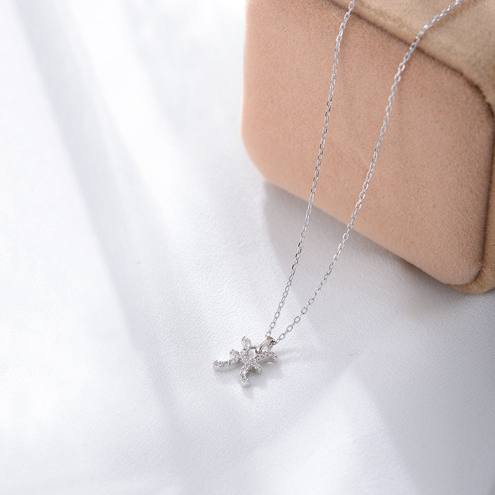 Zircon Inlaid Twelve Constellation Pendant Necklace – image 27