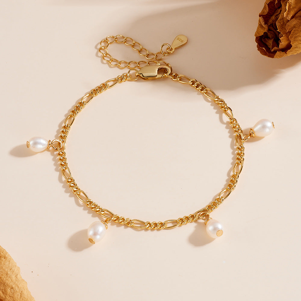18K Gold Plated Cultured Pearl Bracelet