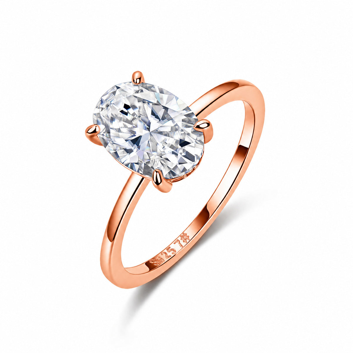 Oval Moissanite Ring – image 5