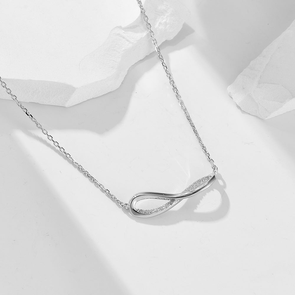 8-Word Pendant Zircon Inlaid Necklace – image 4