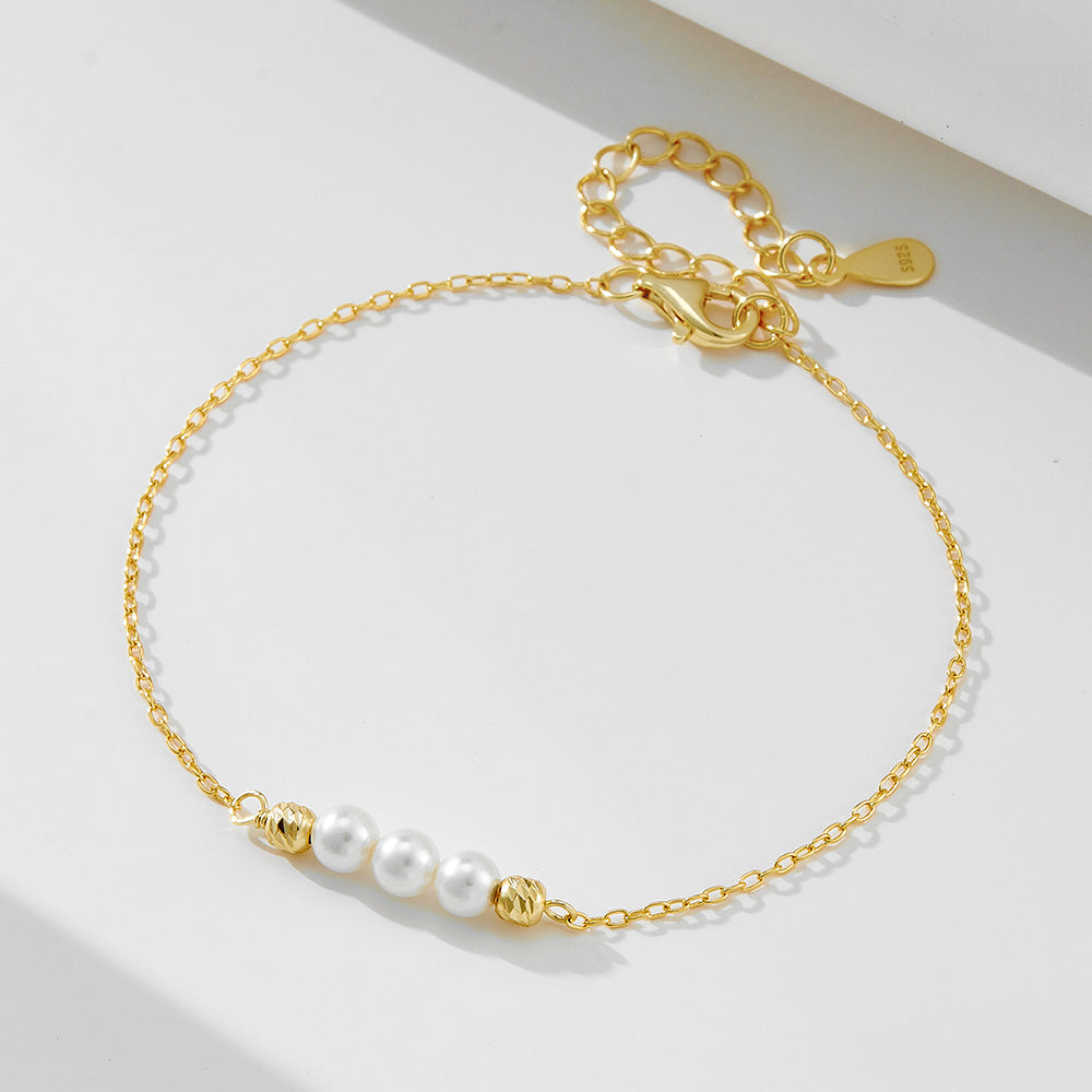 Bead and Shell Pearl Bracelet