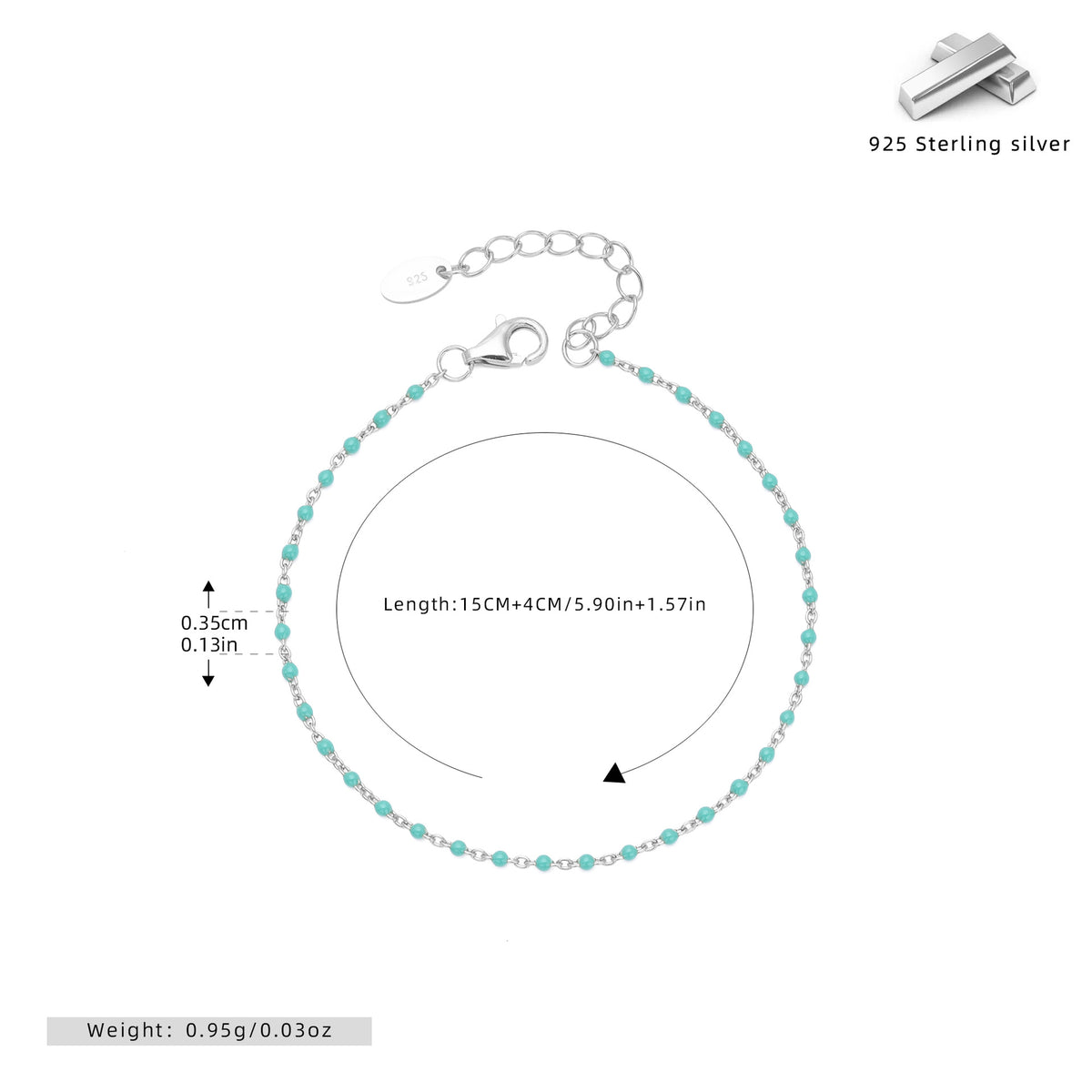 Colorful Enamel Chain Bracelet – image 15