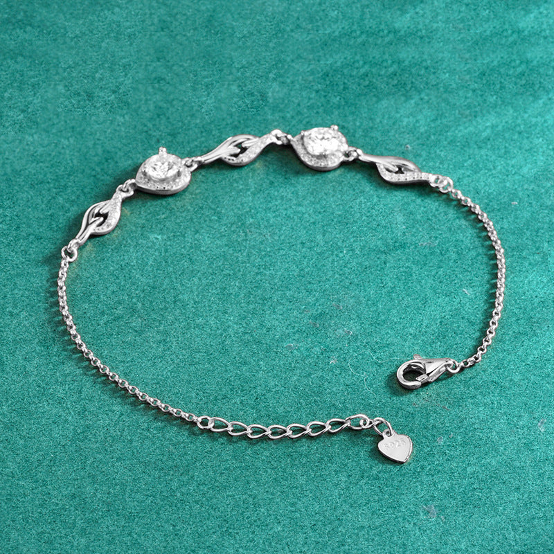 Butterfly Heart Moissanite Bracelet – image 4