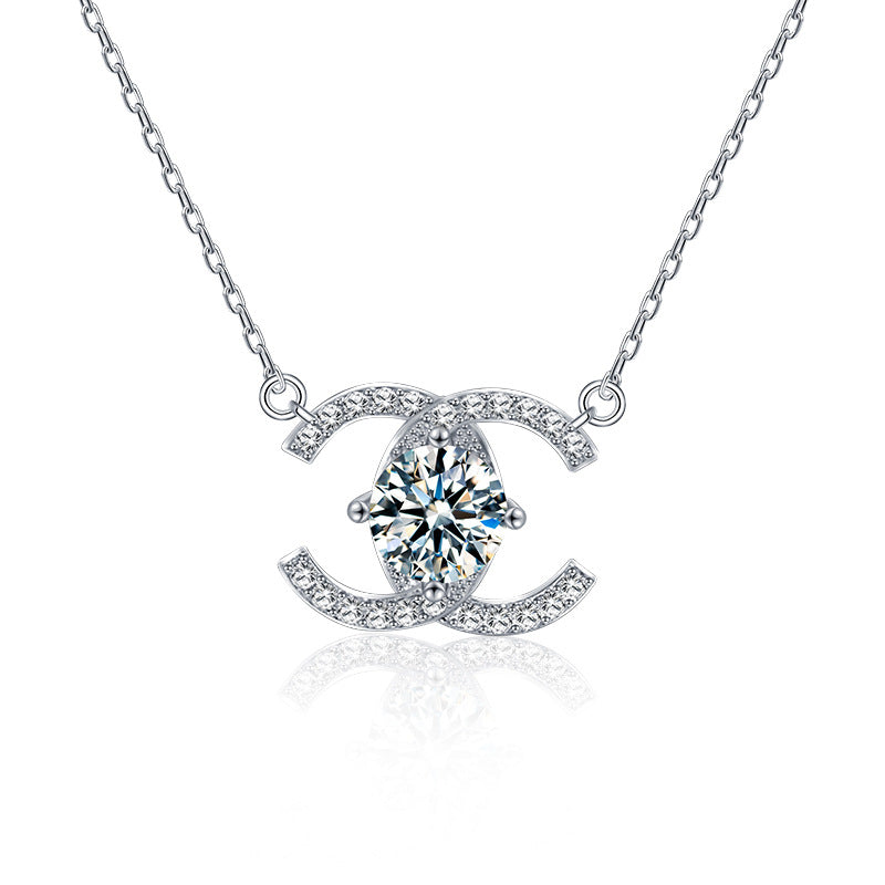 Classic Double C Moissanite Necklace