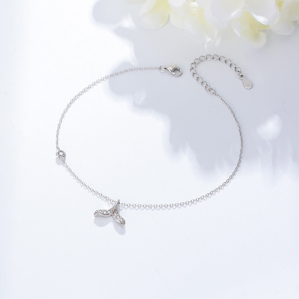 Creative Fishtail Zircon Anklet – image 5