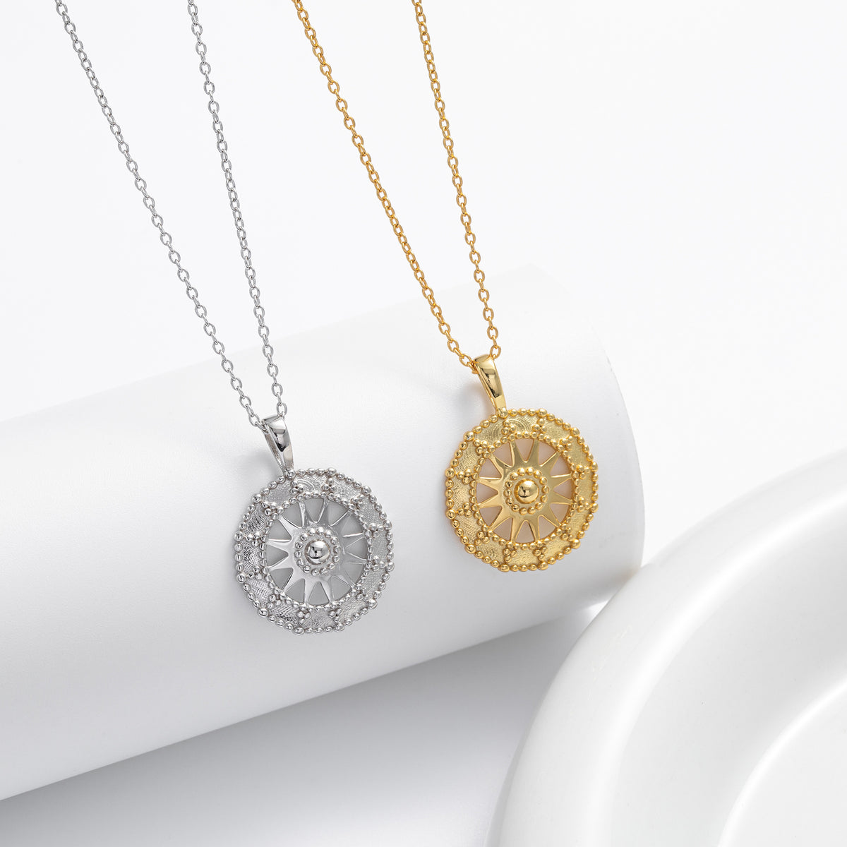 Creative Hollow Round Pendant Necklace