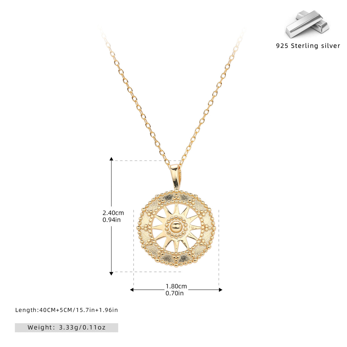 Creative Hollow Round Pendant Necklace – image 5