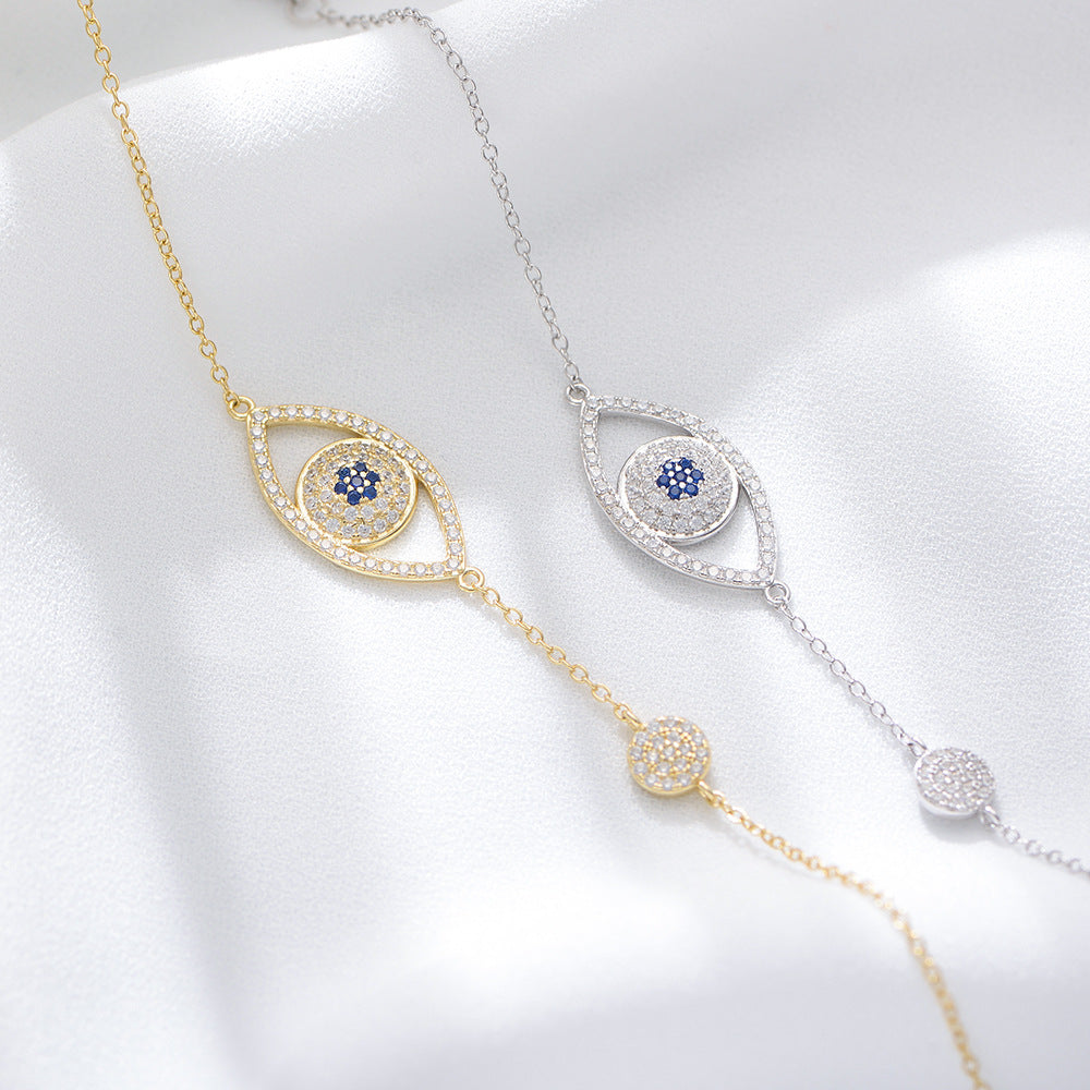 Evil Eye Zircon Inlaid Bracelet