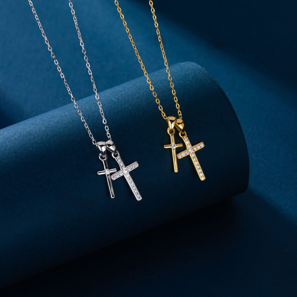 Double Cross Necklace