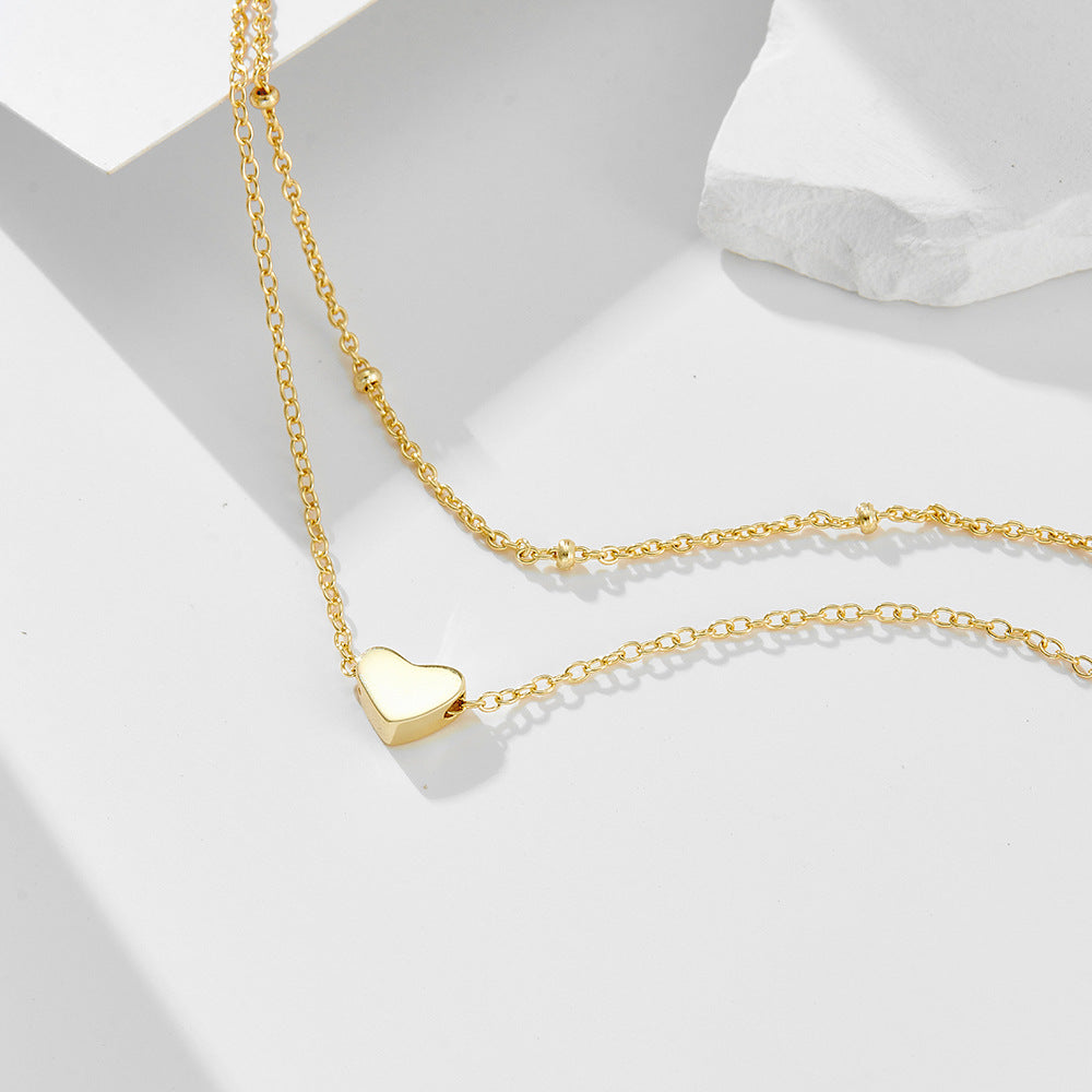 Double-Layer Heart Pendant Anklet – image 4