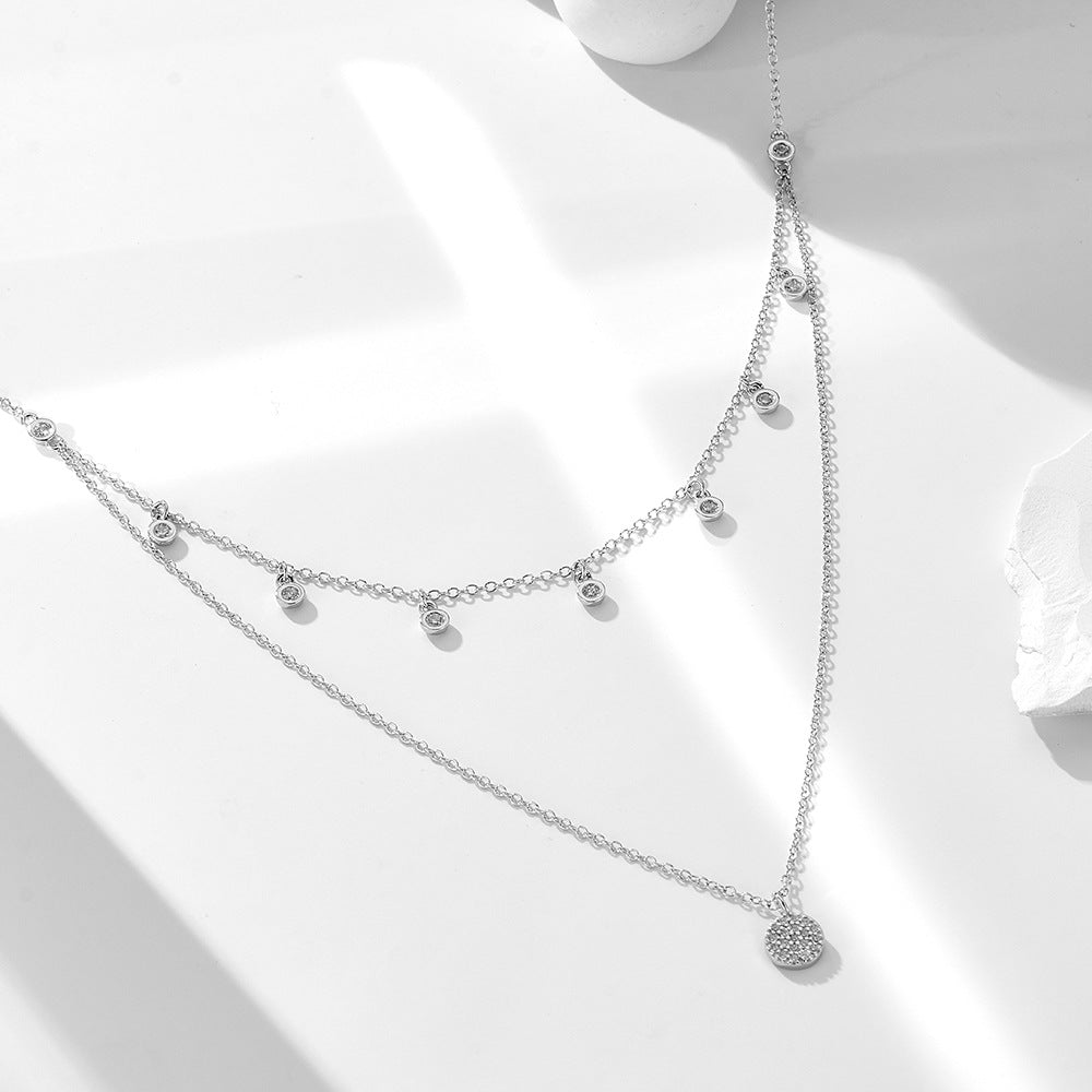 Double-Layer Dot Zircon Necklace – image 4