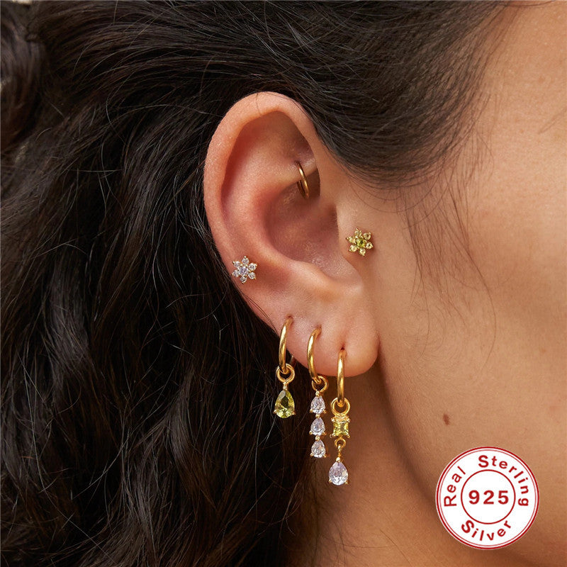 Zircon Earring Pendant Component – image 5
