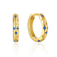 Blue Zirconium - Gold Plated