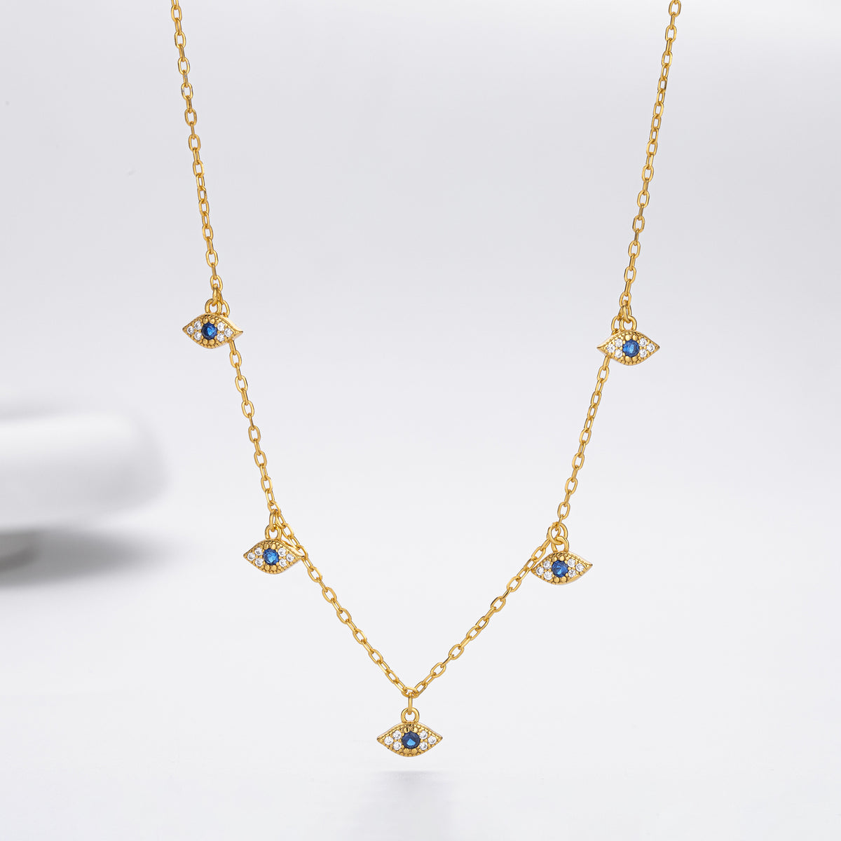 Fashion Evil Eye Zircon Necklace – wholesale silver necklaces